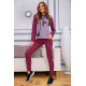 Жіночий костюм із ангори, бордово-бузкового кольору, 172R1258