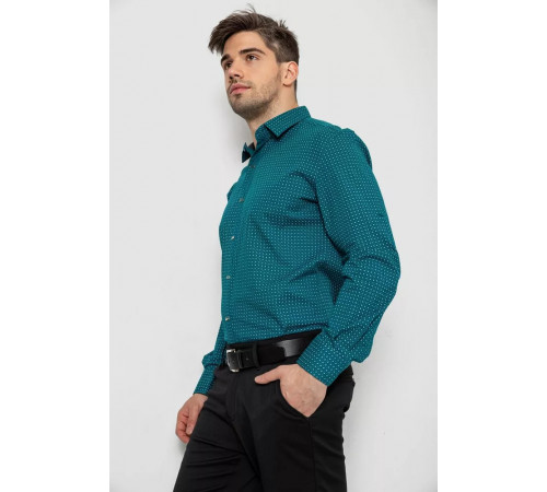 Сорочка чоловіча з довгим рукавом, колір зелений, 214R7470