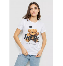 Женская футболка с принтом, цвет белый, 244R509