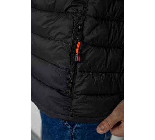 Демисезонная мужская куртка на синтепоне, цвет черный, 247R5070