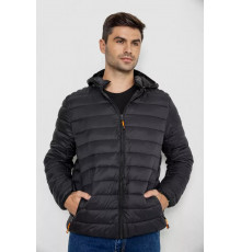 Демісезонна чоловіча куртка на синтепоні, колір чорний, 247R5070
