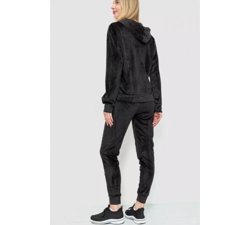 Спорт костюм женский велюровый, цвет черный, 244R20304 Спорт костюм женский велюровый, цвет черный, 244R20304