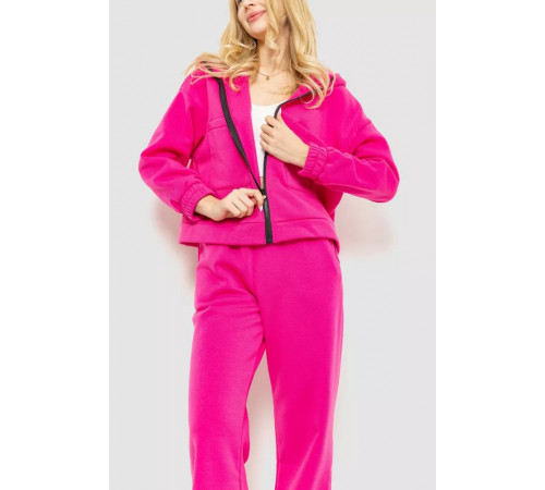 Спорт костюм женский на флисе, цвет розовый, 102R402