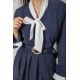 Костюм женский классический в горох, цвет синий, 167R3002