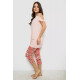 Жіноча піжама з принтом, колір персиковий, 243R1602-003