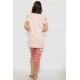 Жіноча піжама з принтом, колір персиковий, 243R1602-003
