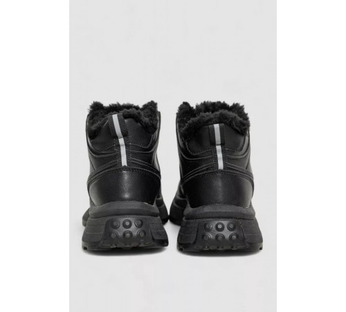 Кросівки жіночі на хутрі, колір чорний, 243R117-5