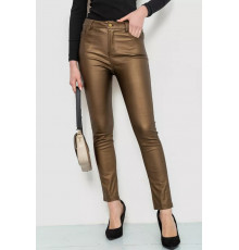 Штани жіночі стрейч, колір темно-золотистий, 246R3019