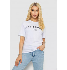 Женская футболка с принтом, цвет белый, 241R134