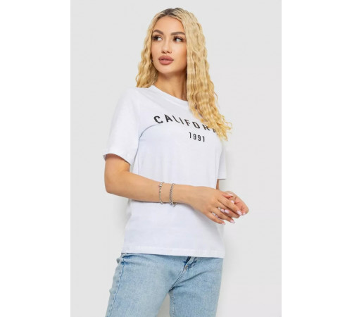 Футболка жіноча з принтом, колір білий, 241R134