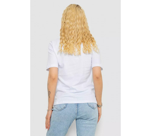 Футболка жіноча з принтом, колір білий, 241R134