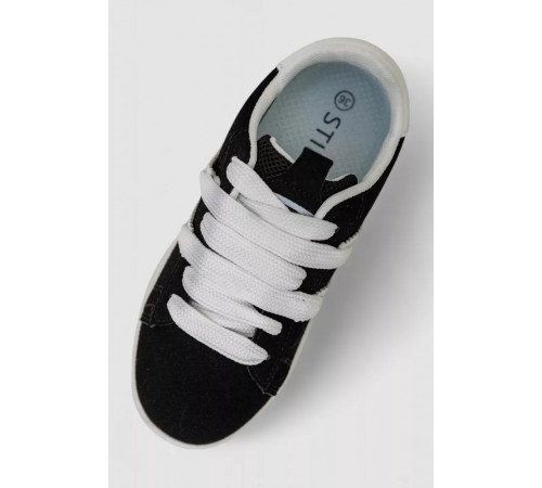 Кросівки жіночі замша, колір чорно-білий, 248RJH800-2