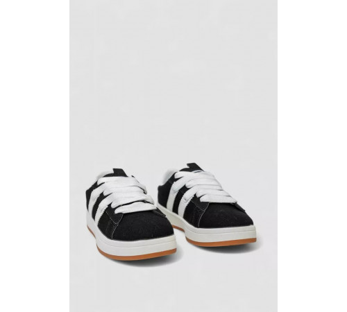 Кросівки жіночі замша, колір чорно-білий, 248RJH800-2