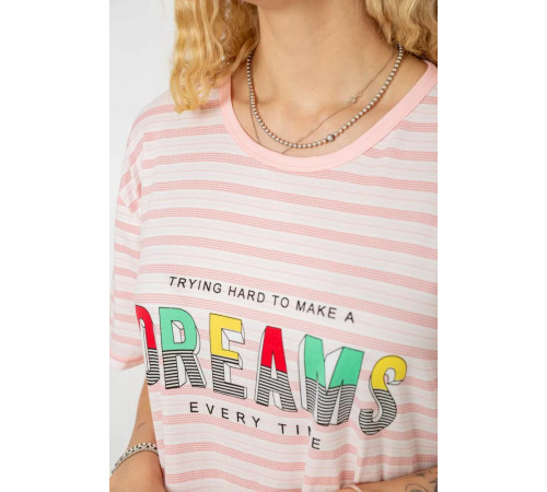 Нічна сорочка, колір персиково-білий, 238R335-8