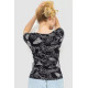 Футболка-топ жіноча з принтом, колір чорний, 244R044