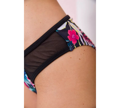 Купальник с формованной чашкой, черного цвета с принтованным низом, 131R155700.