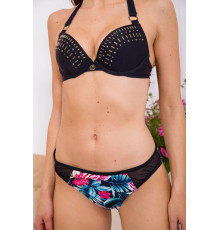 Купальник с формованной чашкой, черного цвета с принтованным низом, 131R155700.