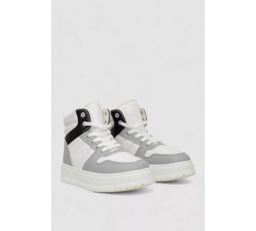 Кросівки жіночі зимові на хутрі, колір біло-сірий, 248RMB03-86