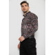 Рубашка мужская с принтом, цвет коричневый, 214R2684