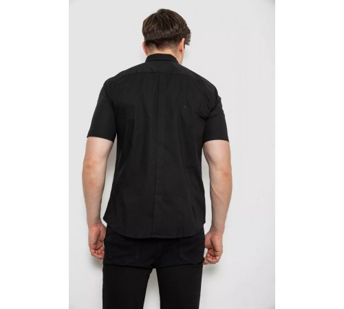 Рубашка мужская однотонная, цвет черный, 214R6917
