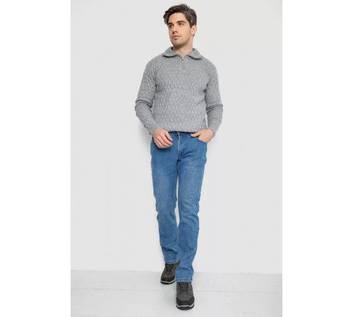 Джинси чоловічі на флісі, колір джинс, 254R2403