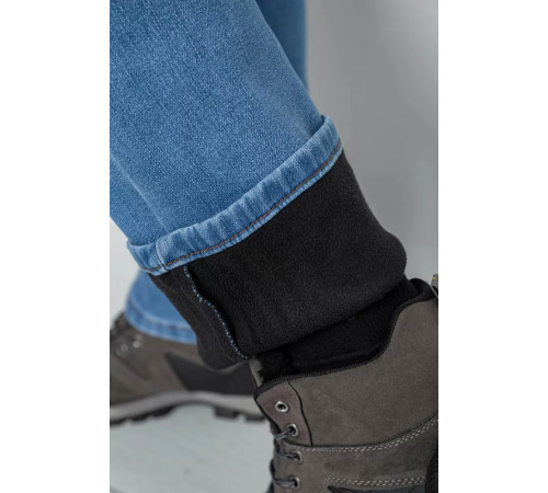 Джинси чоловічі на флісі, колір джинс, 254R2403