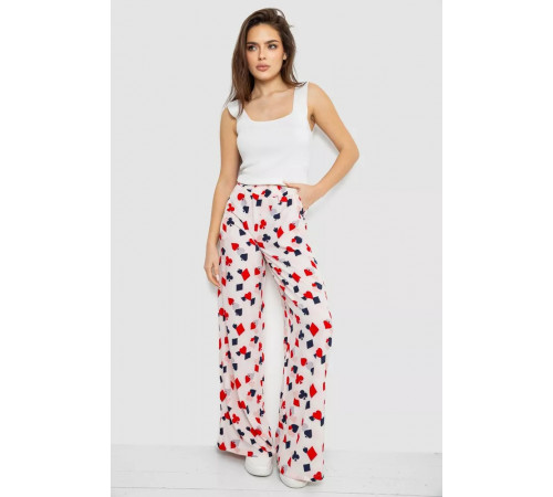Штани жіночі вільного крою, колір молочно-червоний, 119R350-3
