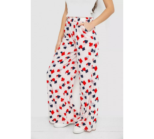 Штани жіночі вільного крою, колір молочно-червоний, 119R350-3