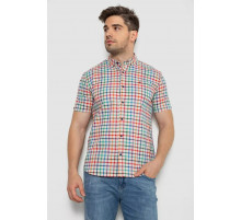 Сорочка чоловіча в клітку, колір молочний, 214R842