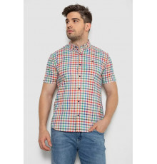 Рубашка мужская в клетку, цвет молочный, 214R842