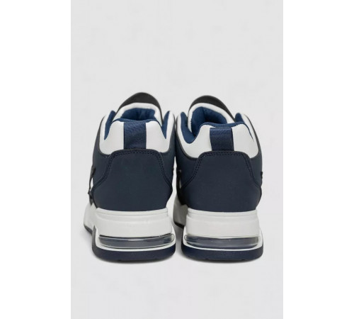 Кросівки жіночі на хутрі, колір синьо-білий, 243R106-1