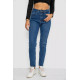 Джинсы женские Mom-fit стрейч, цвет синий, 244R1152