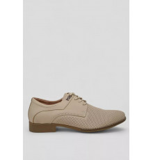 Туфли мужские с перфорацией, цвет темно-бежевый, 243RC1592.