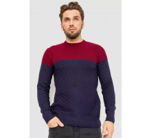 Светр чоловічий двокольоровий, колір бордово-синій, 161R1205