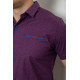 Рубашка мужская с принтом, цвет сливовый, 214R7332-1.