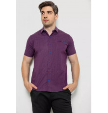 Рубашка мужская с принтом, цвет сливовый, 214R7332-1.