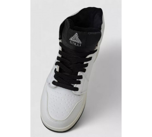 Кросівки чоловічі зимові на хутрі, колір біло-чорний, 248RH1010-24