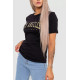 Женская футболка с принтом, цвет черный, 238R57476