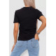 Женская футболка с принтом, цвет черный, 238R57476