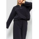 Костюм жіночий вільного крою жатка, колір чорний, 115R0530