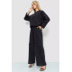 Костюм жіночий вільного крою жатка, колір чорний, 115R0530