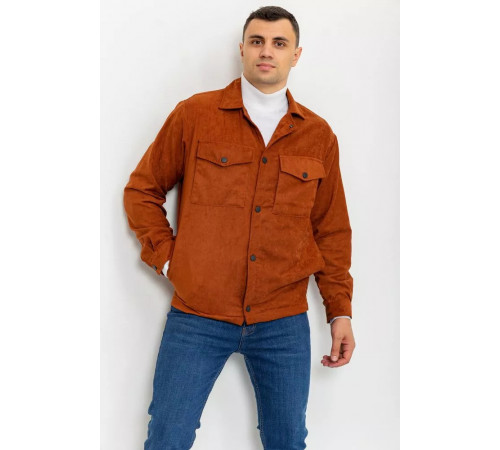 Ветровка мужская на кнопках, цвет коричневый, 131R3022-1.