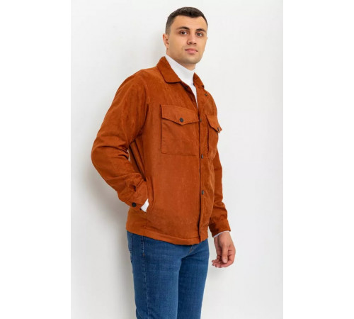 Ветровка мужская на кнопках, цвет коричневый, 131R3022-1.