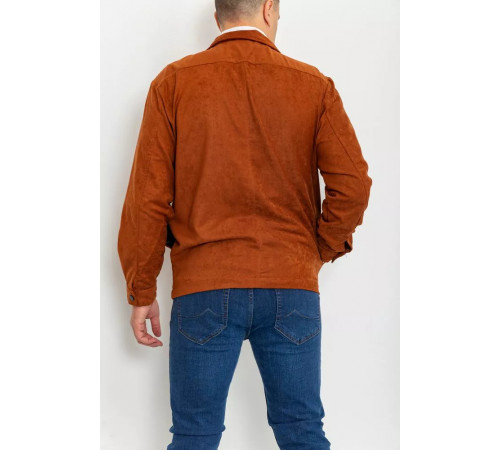 Ветровка мужская на кнопках, цвет коричневый, 131R3022-1.