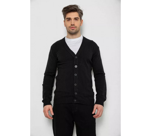 Кофта чоловіча на ґудзиках, колір чорний, 238R18004