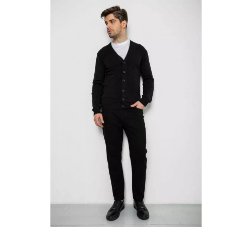 Кофта чоловіча на ґудзиках, колір чорний, 238R18004