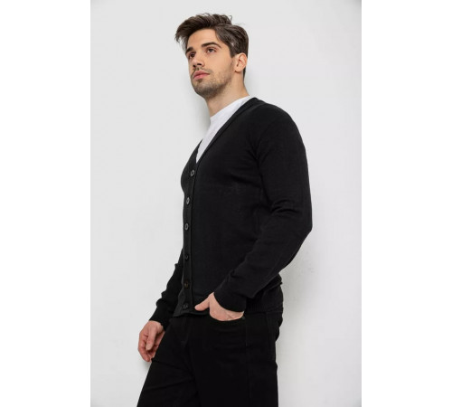 Кофта чоловіча на ґудзиках, колір чорний, 238R18004