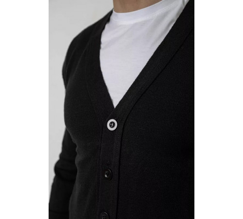 Кофта чоловіча на ґудзиках, колір чорний, 238R18004