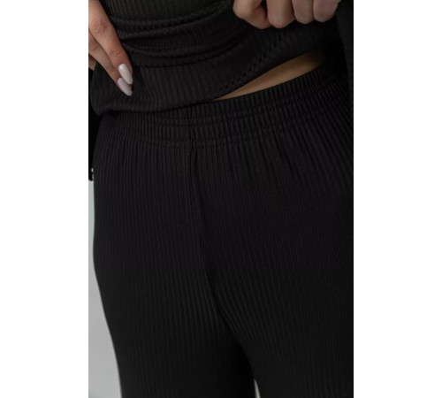 Костюм жіночий в рубчик, колір чорний, 241R164