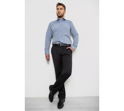 Сорочка чоловіча однотонна, колір сірий, 214R815